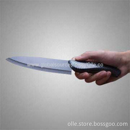 Carbon Fiber Strips Handle and Stained Paper Kitchen Knife